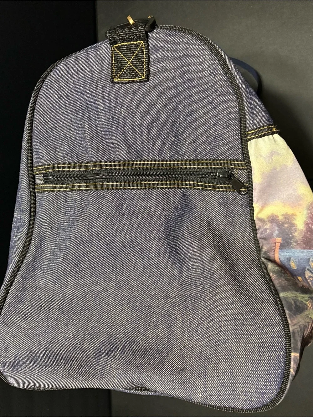 Thomas Kincaid Scenic Lighthouse Duffle Bag - Purple and Blue